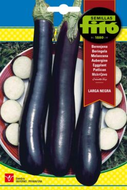 Semillas de Berenjena Larga Negra (5g) Fito
