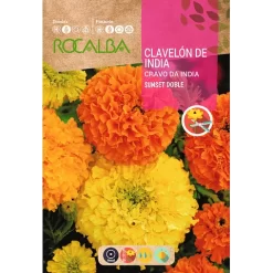 Semilla Tagetes Clavelon de India Doble Variado(6g)Rocalba